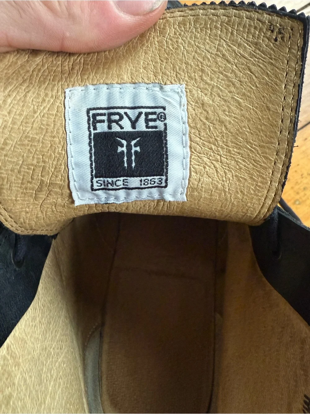 Frye Mens James Boots Size 8.5  87124 Lace Up Black Leather Casual Ankle Bootie